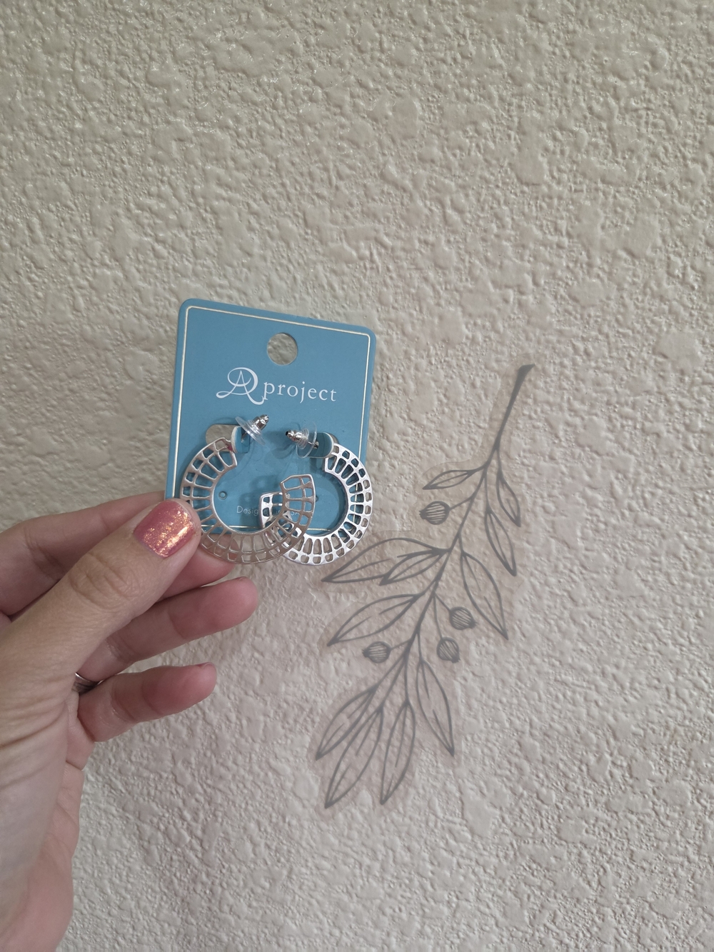 A Project Silver Cutout Hoop Earrings - Silver